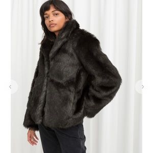 And Other Stories Faux Fur Jacket Size 4